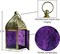 In the Breeze 9203 — Purple Mini Square Tealight Lantern — Moroccan-Style Boho Chic Tealight Glass and Metal Tabletop Lantern